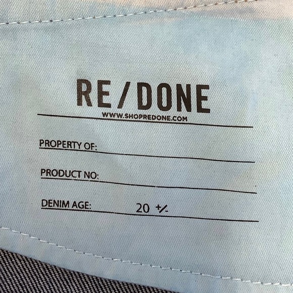 NEW! RE/DONE Sz 26 Midi Denim Skirt Heritage Rinse Stud Blue Jean $395 msrp I9-6 - Picture 8 of 10